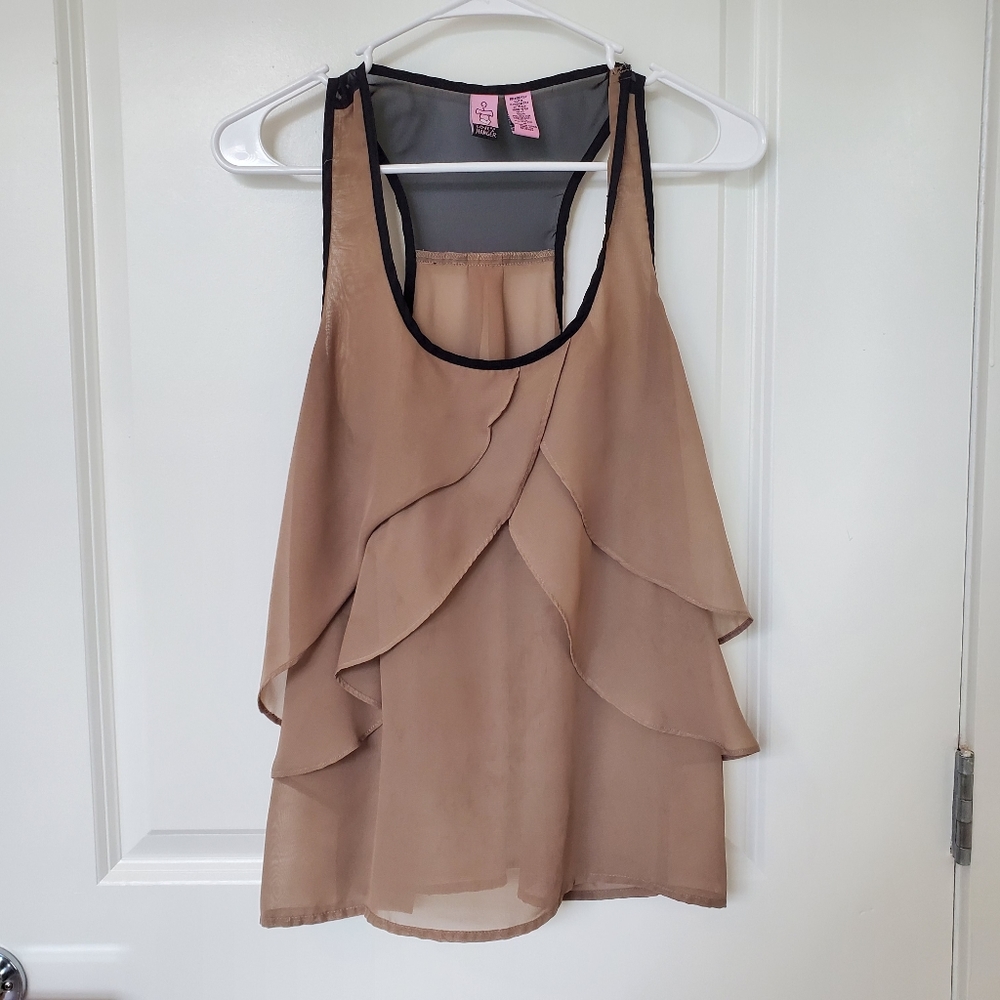Love on a Hanger Ruffled Sleeveless Blouse